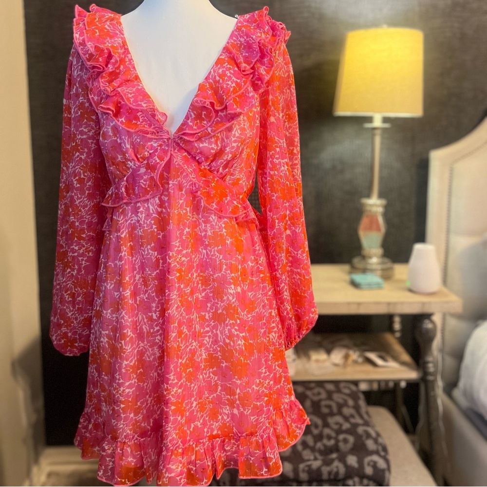 AAKAA Pink & Coral Dress